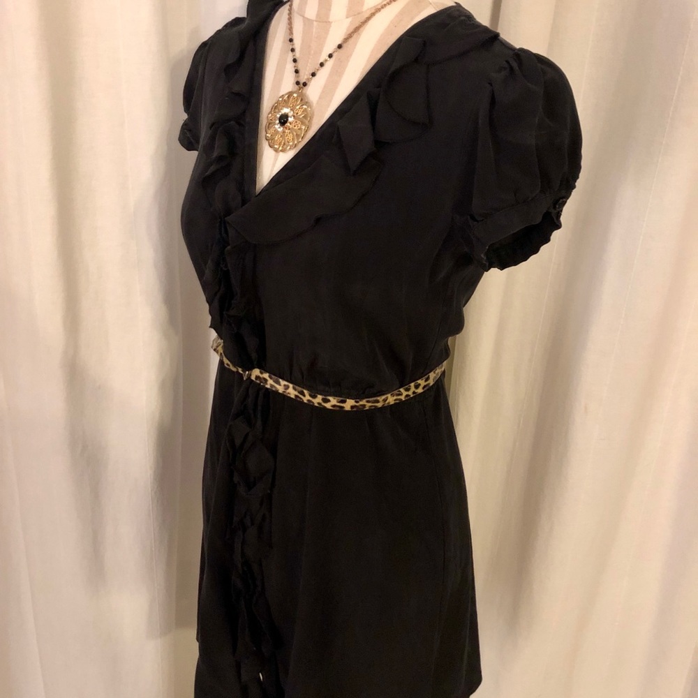 🖤 Ruffled silk LBD